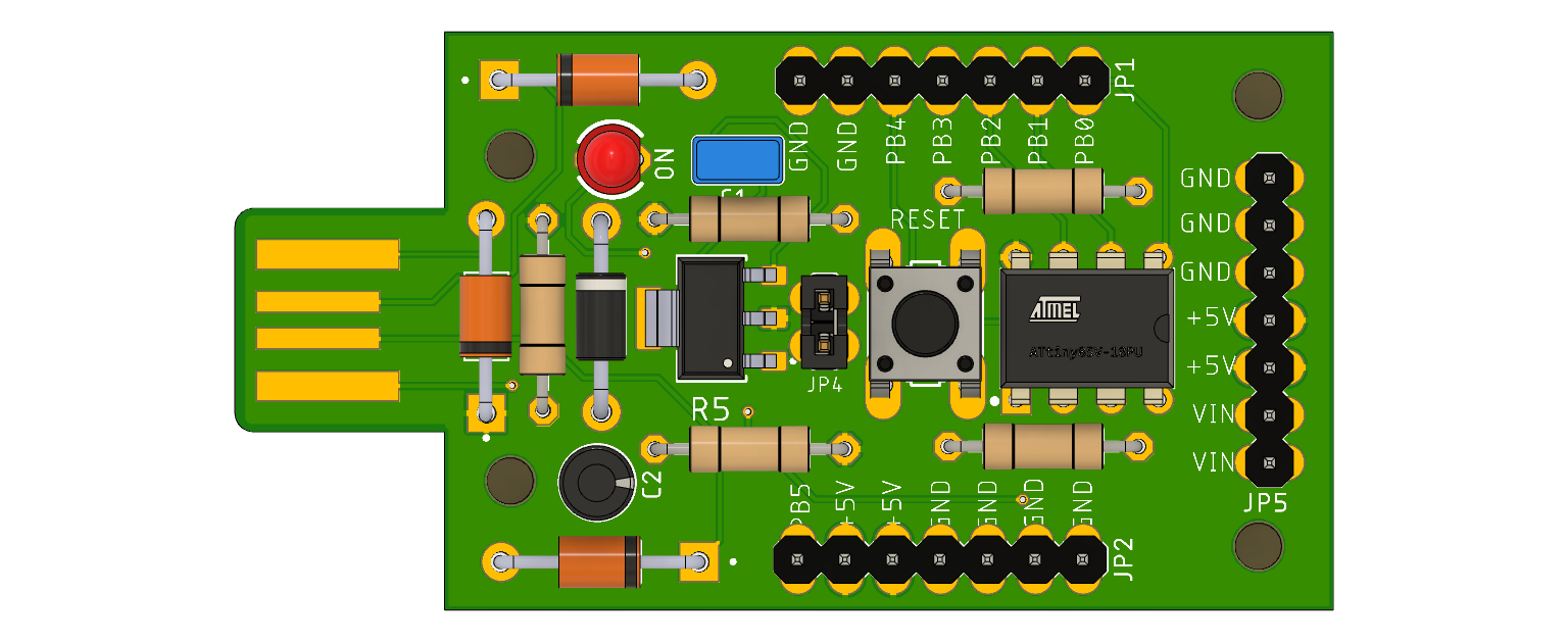 placa de desenvolvimento microcontrolador attiny85 placa de desenvolvimento microcontrolador attiny85